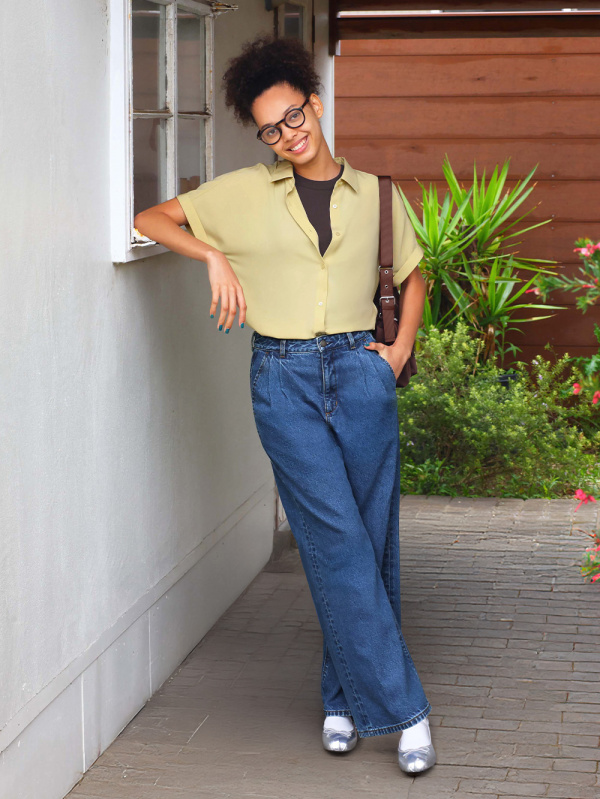Shop looks for「Draped Shirt | Short、Denim Wrap Skort」| GU US