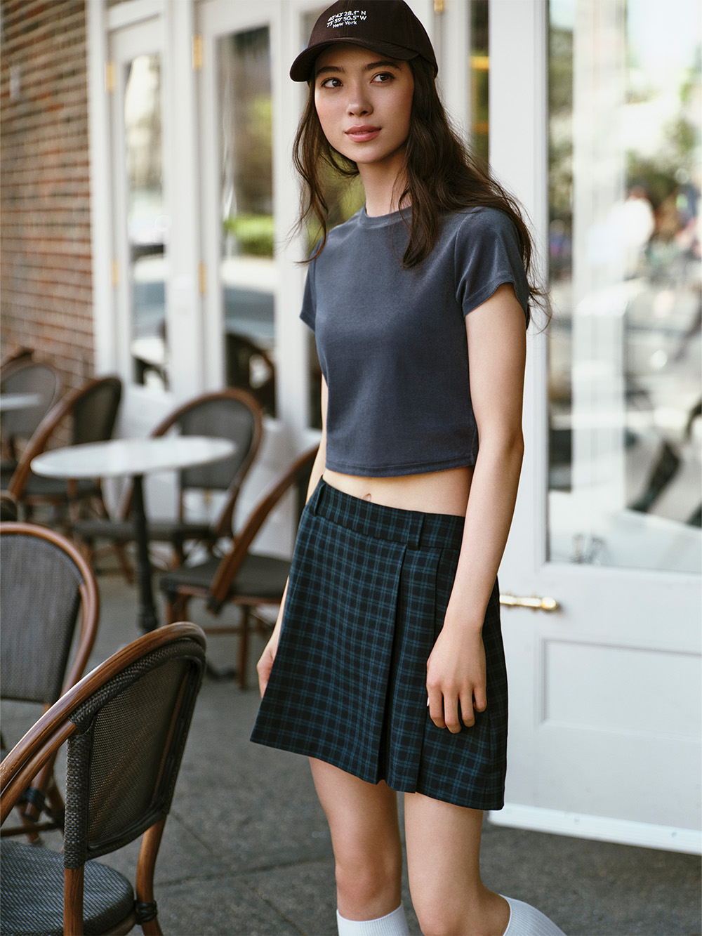 【Anyone more】Clean Velvet Hood Zip-Up Setup Skirt 61vdMMpybkL._AC_SX342_.jpg