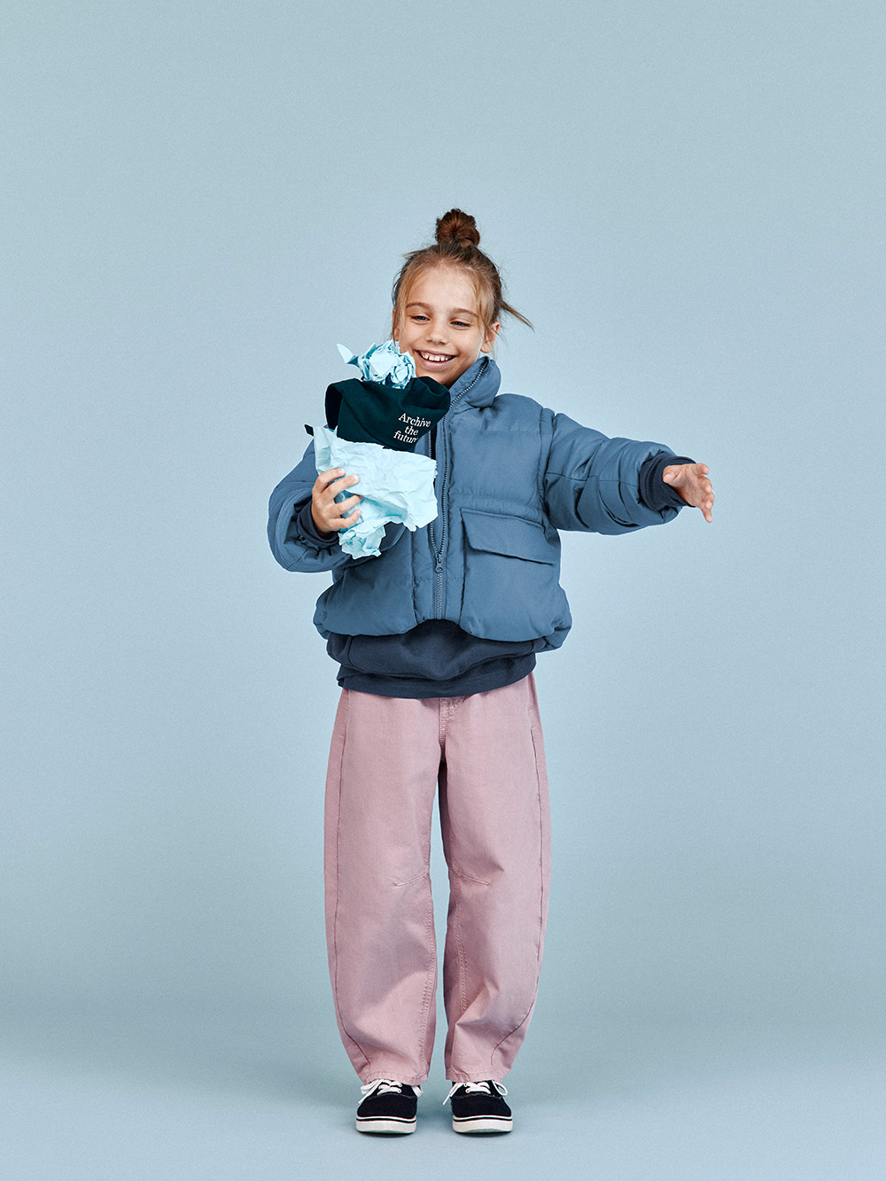 French Toast PANTS ガールズ カラー: ブルー（French Toast