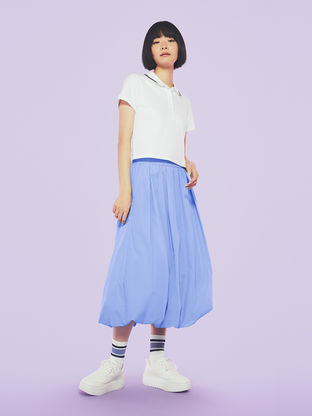 GIRLSナイロンカラーブロックブルゾンJR、GIRLSリブクロップド