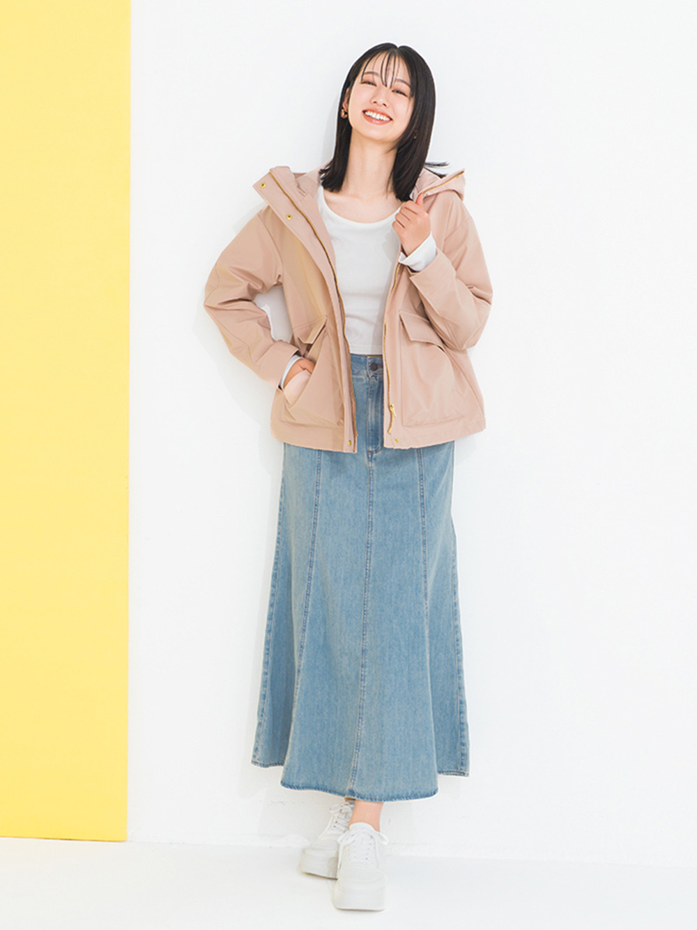 GIRLSナイロンカラーブロックブルゾンJR、GIRLSリブクロップド