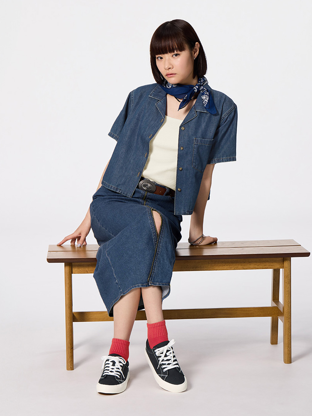 ボクシーT(5分袖)(オーバーサイズ)、ペインターハーフパンツ」を