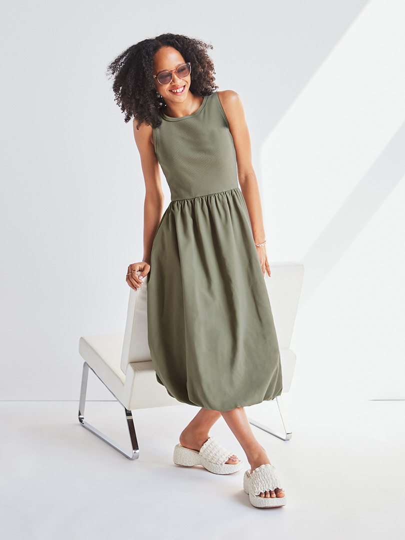 ● MARITHE FRANCOIS GIRBAUD ● W BUBBLE HEM SLEEVELESS DRESS DRESS - MARITHE FRANCOIS GIRBAUD