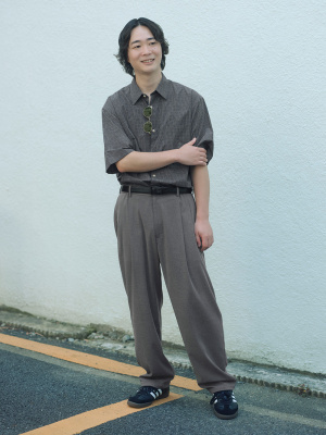 シャツ HUECLOSET Raf Washed Over Check Shirt SE44 Broadcloth Oversized Checked Shirt | HalfSlv | GU US