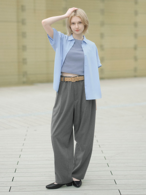 トップス ACUT Gravity Drape shirt 2 Cloud Button Up Top - Black | Levi's® US