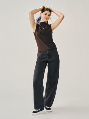 Mock Neck T-Shirt | Sleeveless | GU US