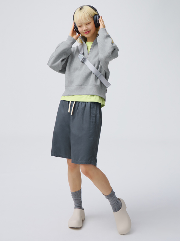 トップス GUV ROVER Shop looks for「Half Zip Sweat Look T-Shirt | HalfSlv、Dry