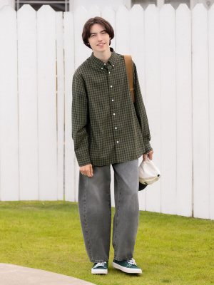 GU公式 | バレルレッグジーンズ(丈標準71.0～75.0cm)