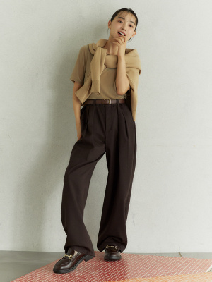 約2.2万超高級★美品◎パブリックトウキョウ　チノ　バレルレッグ　ブラック　S PUBLIC CHINO BARREL LEG - PUBLIC TOKYO
