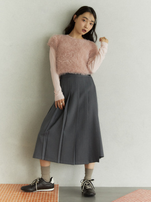 Wrap Pleated Midi Skirt | GU US