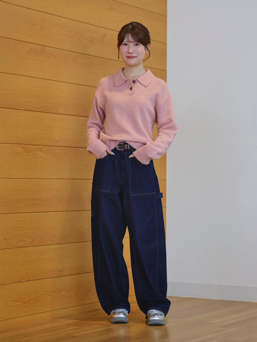 ジーユー rokh フルジップニットジャケットLサイズ　ロク ナチュラル　GU ジーユー rokh フルジップニットジャケットLサイズ ロク