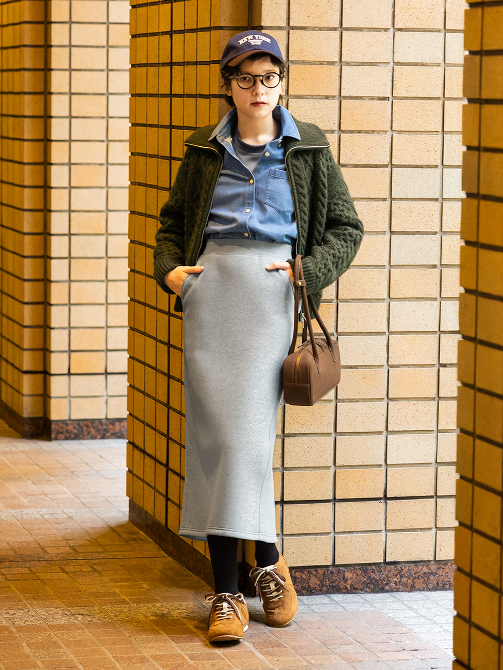トップス gnu Shop looks for「Soft Sheer Crew Neck T-Shirt | Long、Pleated