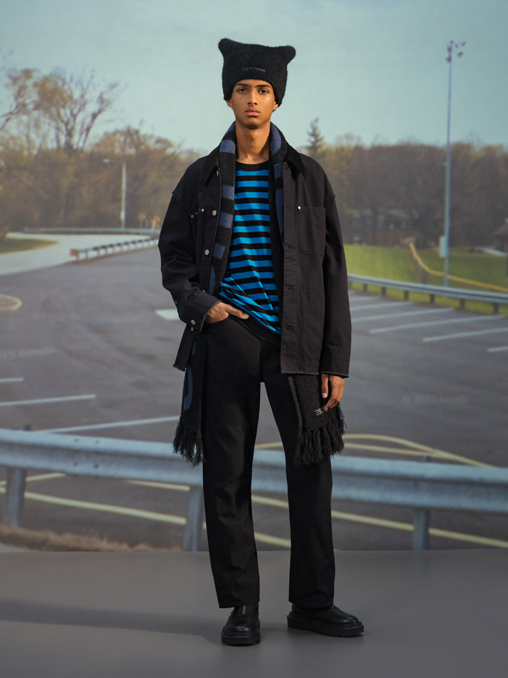 カバーオールジャケット UNDERCOVER、ジップポケットボーダーT(長袖