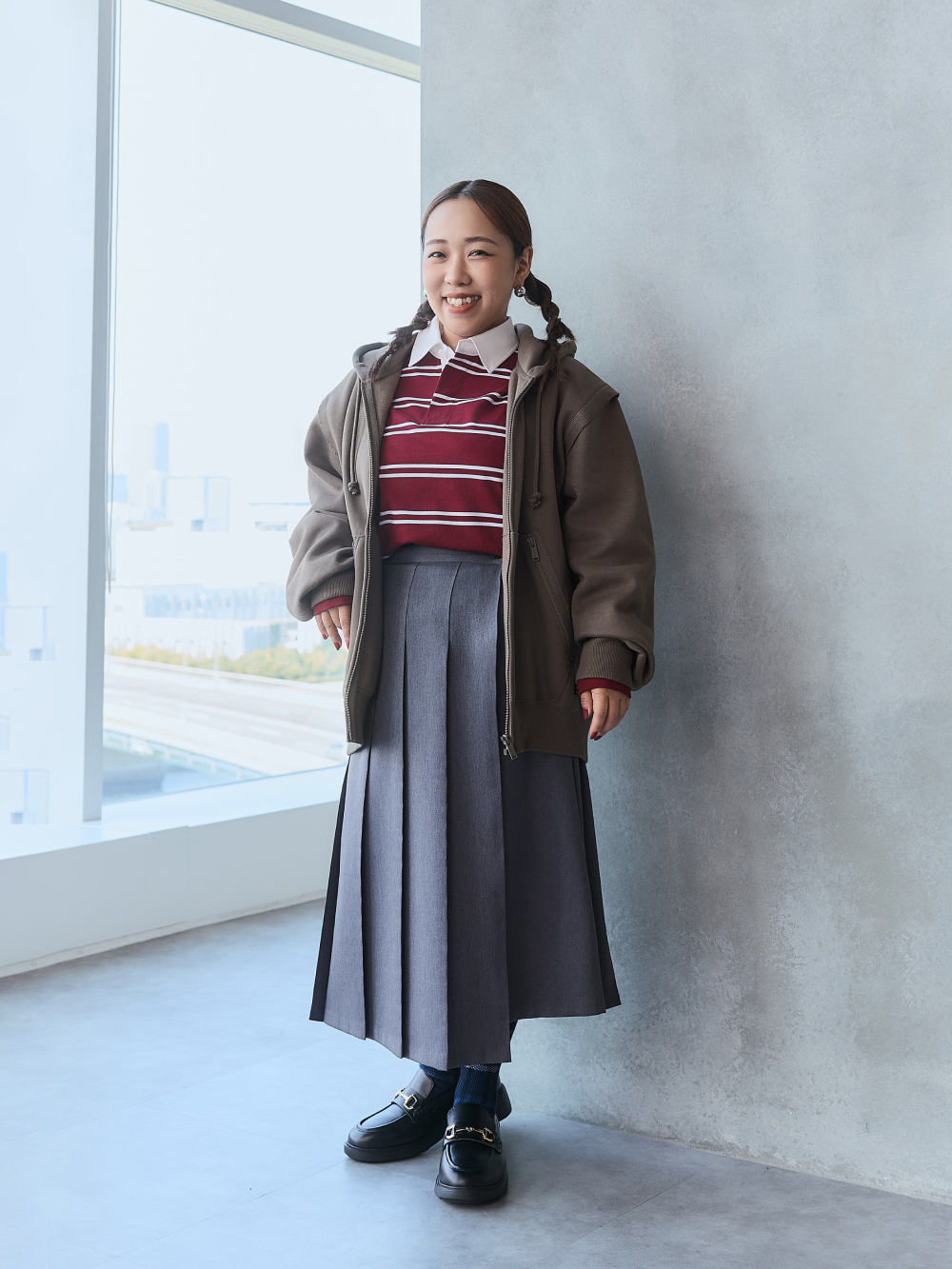 undercover フード付きロンT パーカー ロング丈 袖ジップ フード付き