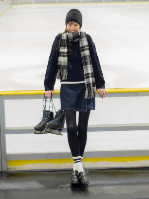 GU公式 | デニムラップスコート