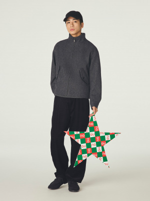 COZY MELTON Stand Zip Up Jacket | GU US