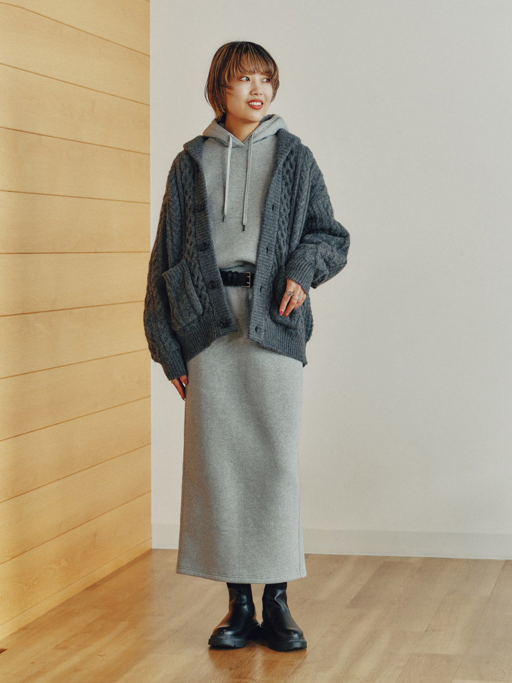 ケーブルショールカラーカーディガンby Engineered Garments