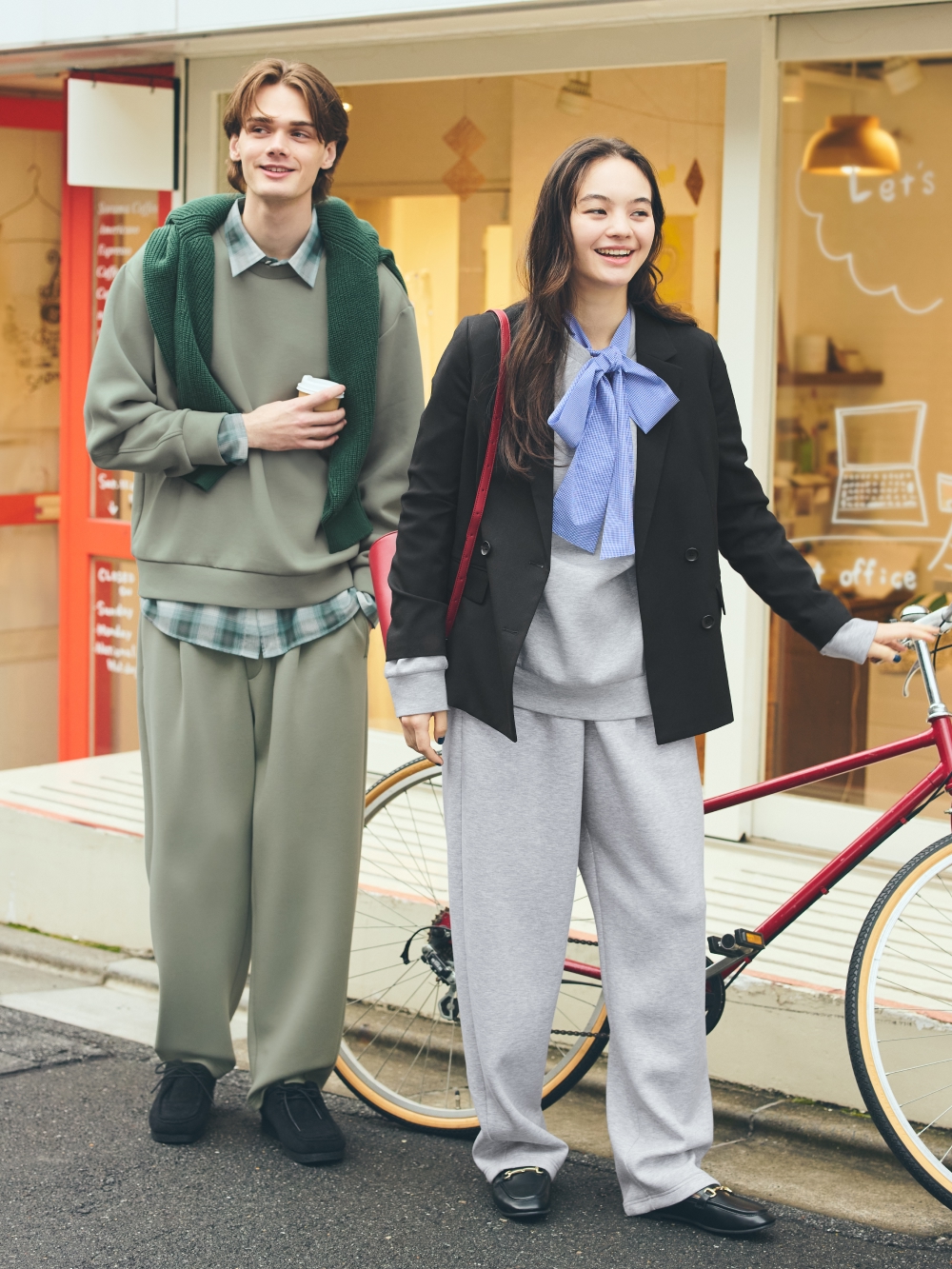 Shop looks for「Ombre Checked Shirt、Double Face Sweat Carrot