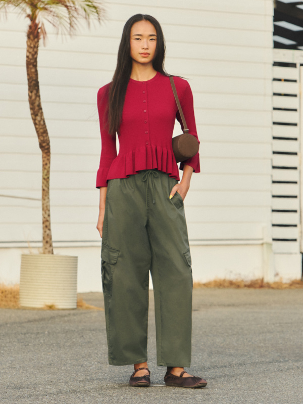 An outfit using Sweat Look T-Shirt | HalfSlv and Side Pleated