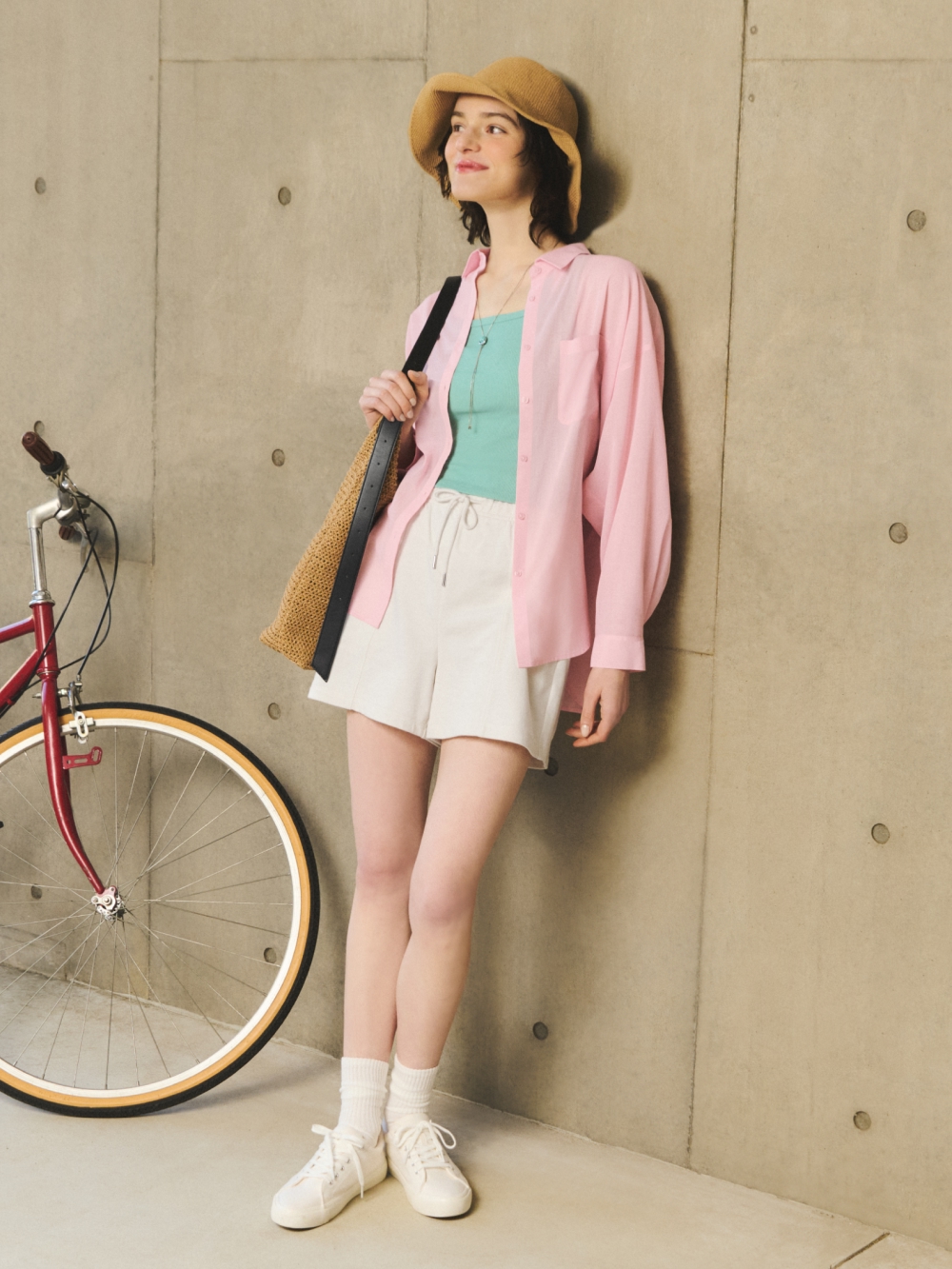 Shop looks for「Lacy Stitch Knitted Shirt | HalfSlv、Bra-Feel