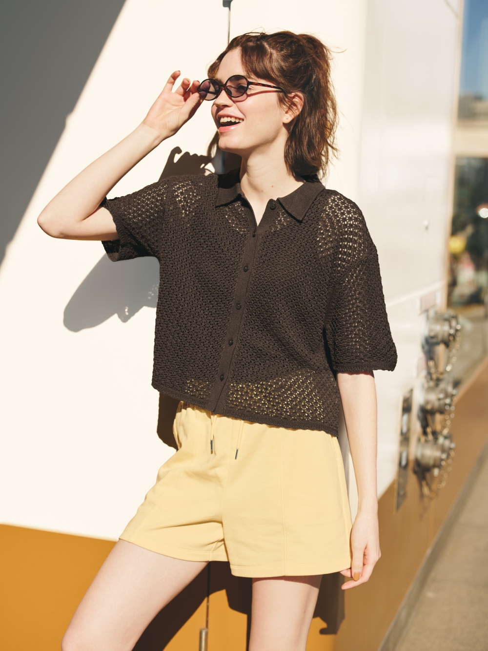Shop looks for「Lacy Stitch Knitted Shirt | HalfSlv、Bra-Feel