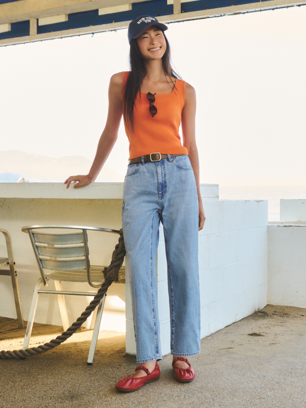 トップス kise Shop looks for「Lacy Stitch Knitted Shirt | HalfSlv、Bra-Feel