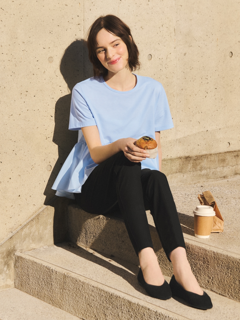Shop looks for「Peplum Knitted Pullover | Short、Circular Midi