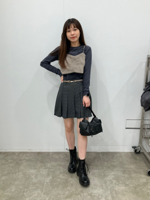 GU公式 | プリーツスコート(チェック)(セットアップ可能)