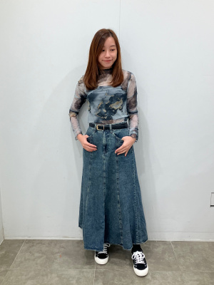 MONCLER モンクレール GONNA フレアースカート 美品】MONCLER GONNA フレアスカート ジップ ウール 黒 44