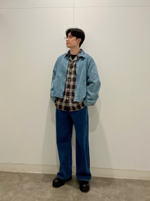 GU公式 | デニムタックトラウザーQ+E