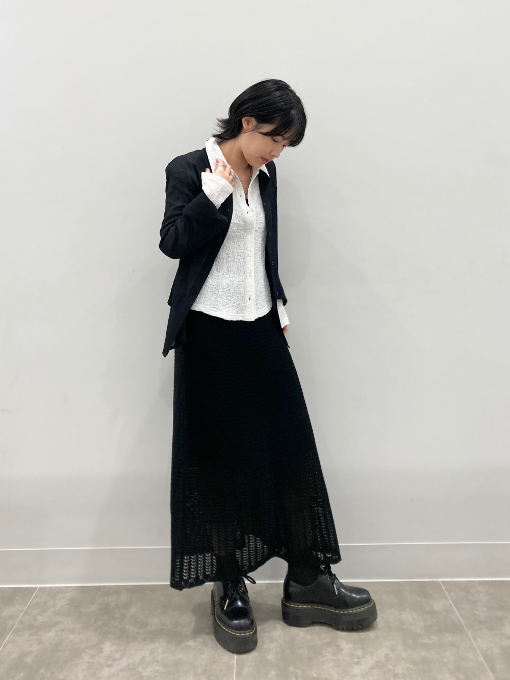 美品⭐︎シアーシャツカーディガン miniministore 長袖シアーカーディガン 夏服シアーシャツ