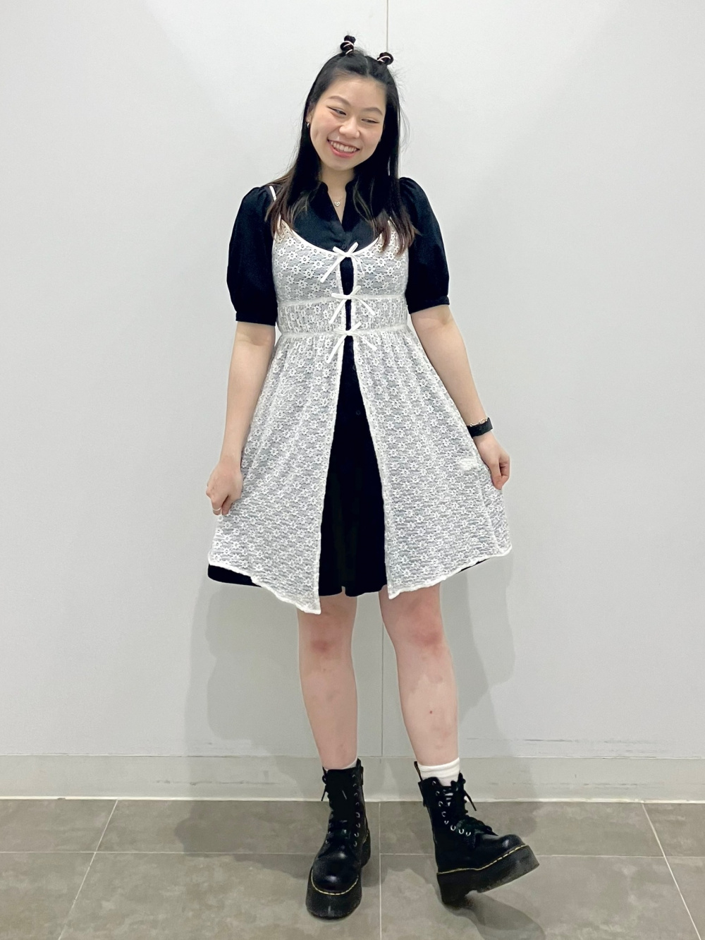 GIRLSレースキャミソールセットT、コットンティアードミニ