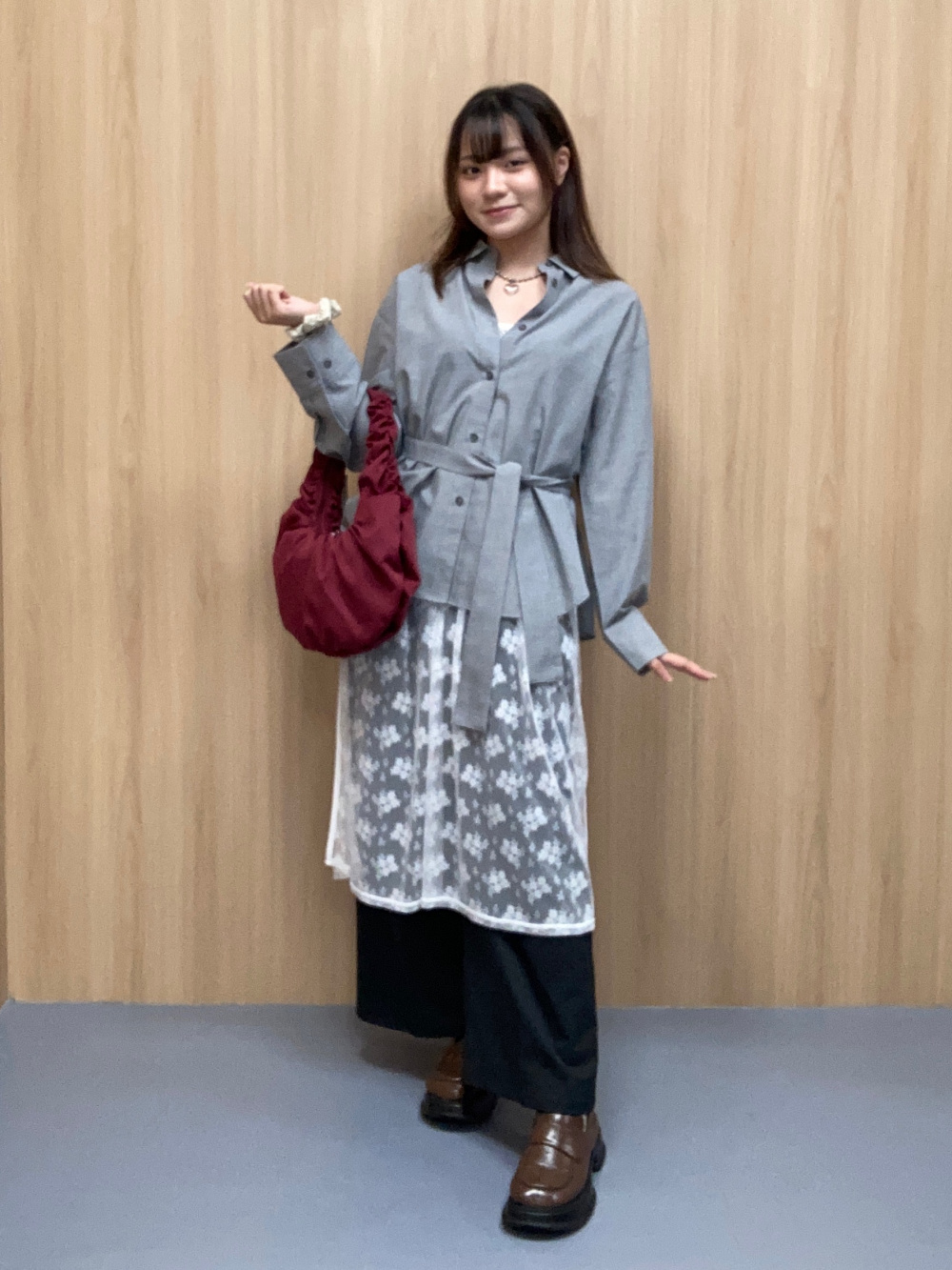 Lace Tulle Dress/Sleeveless、Striped Rugger Shirt/HalfSlv/Q
