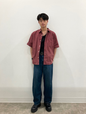 【BOTTEAGA】ターンアップヘム ストレートレッグ ジーンズ GU公式 | バレルレッグジーンズ(丈標準69.5～73.5cm)