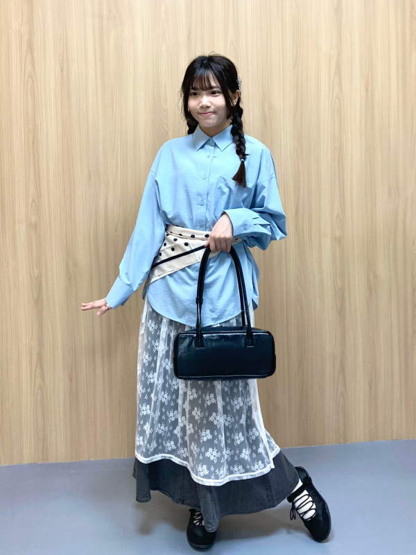 吉田ページ GU公式 | ライトデニムフレアマキシスカート