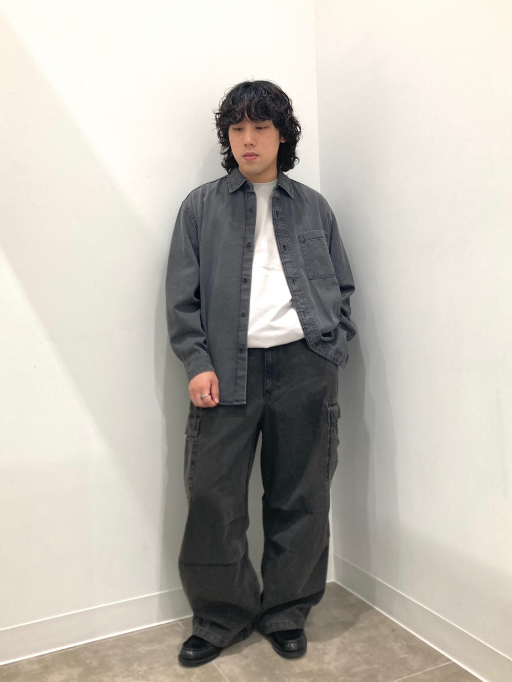 ドライストレッチオーバーサイズT(5分袖)、ナイロンジップパラシュート