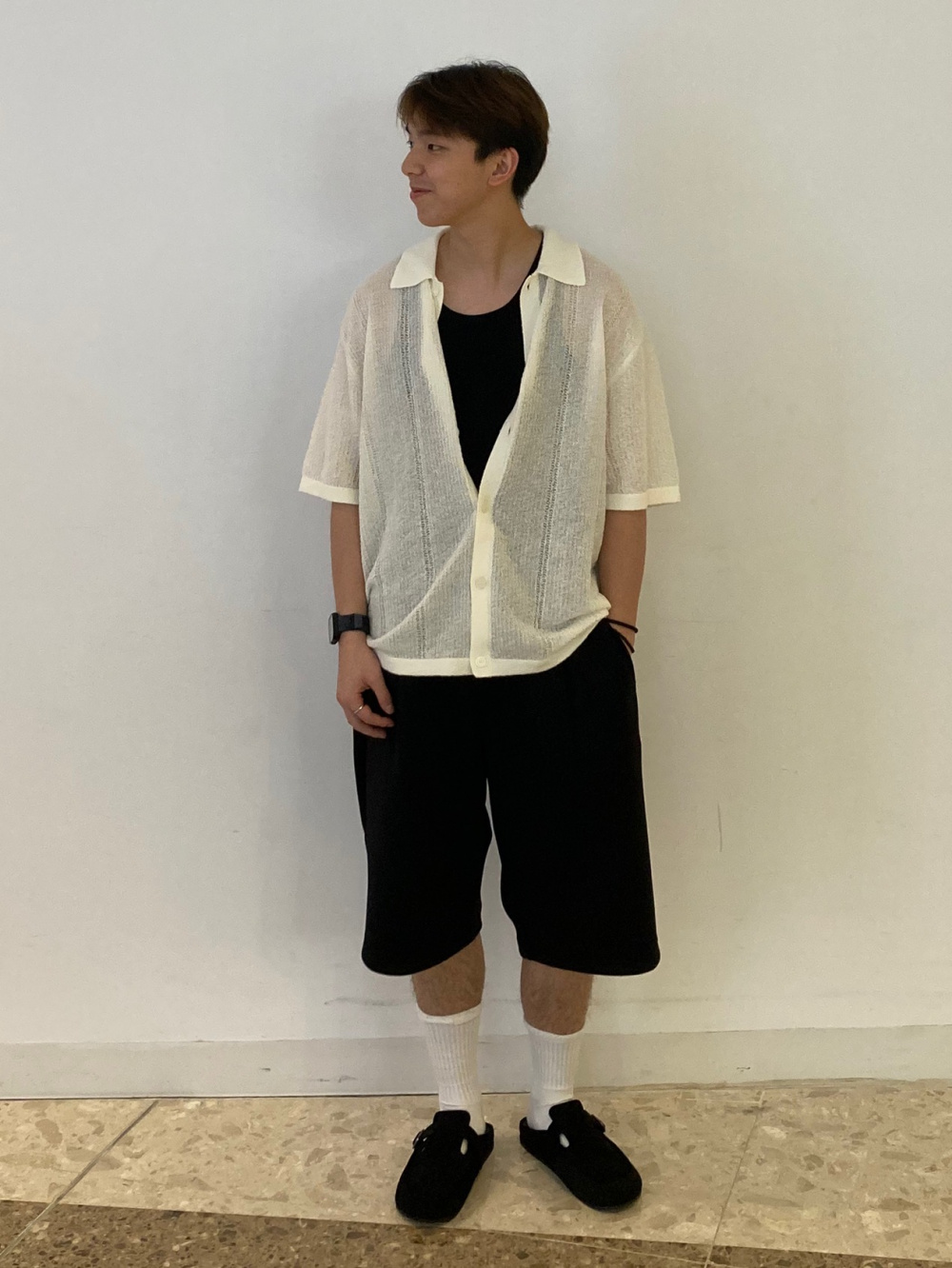 Metal Coin Necklace、Dry Open Collar Shirt/HalfSlv」| GU的穿搭理念