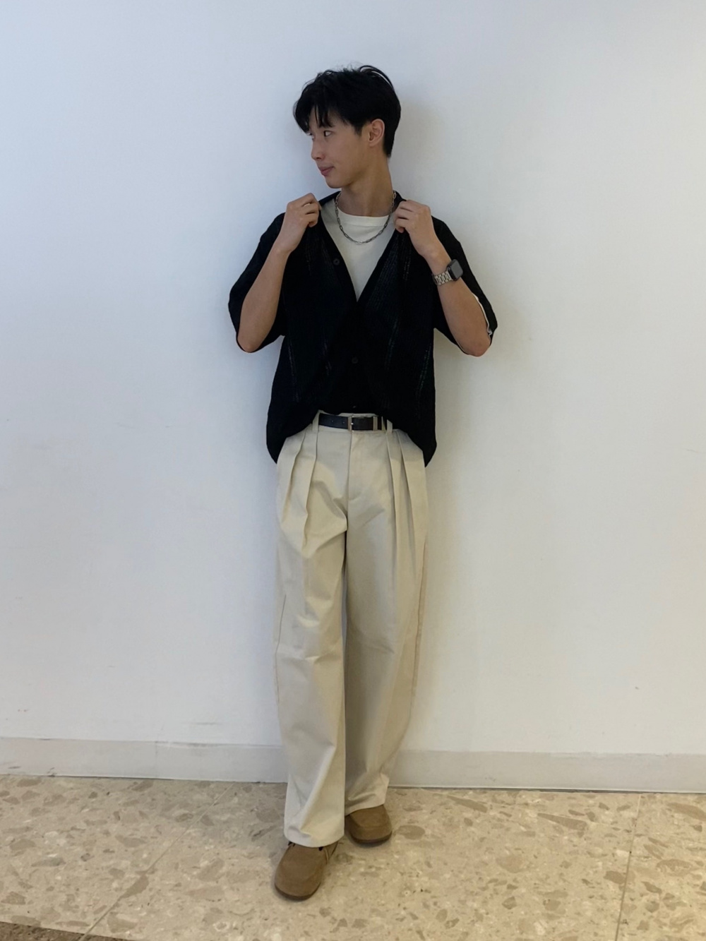 Oxford Short Shirt、UV Protection Hexagon Metal Sunglasses」| GU的