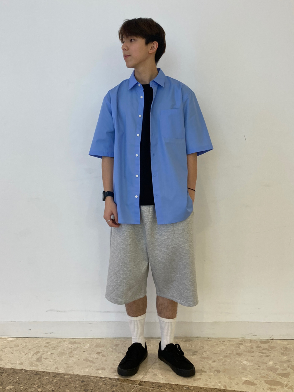 Metal Coin Necklace、Dry Open Collar Shirt/HalfSlv」| GU的穿搭理念
