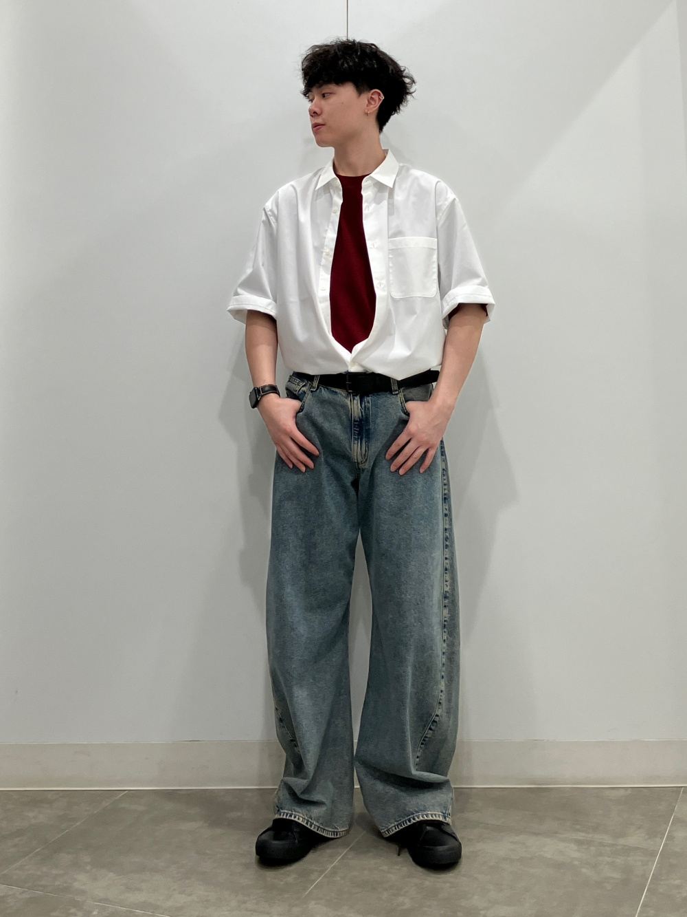 鎮座NESS様 2点まとめ Leather Side-Stitched Belt/Adjustable、Comfy Insole Canvas