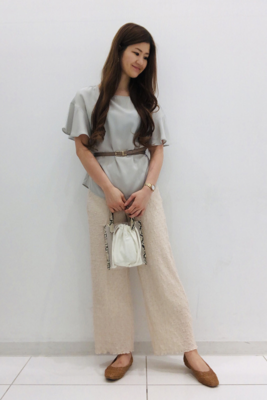 ランダムシャーリングストレートパンツ」のレディースの