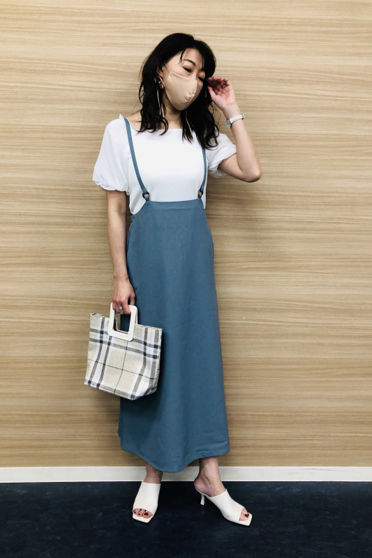 オーナメント刺繍サス付きスカート | outlet | axes femme