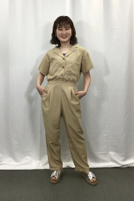 Gu公式 ダブルポケットジャンプスーツ 半袖 ファッション通販サイト