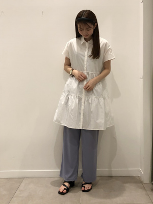 ★☆ 恵様 確認画面 ★☆ GU公式 | ティアードミニシャツワンピース(半袖)