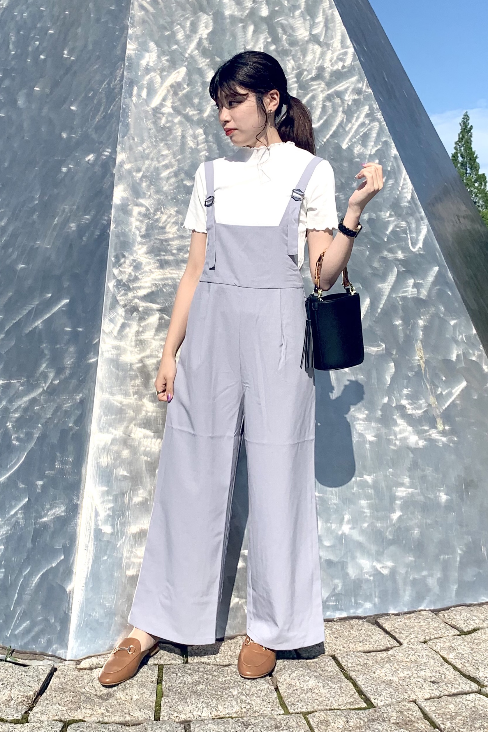 GU サロペットワイドパンツ GU サロペット Mサイズ