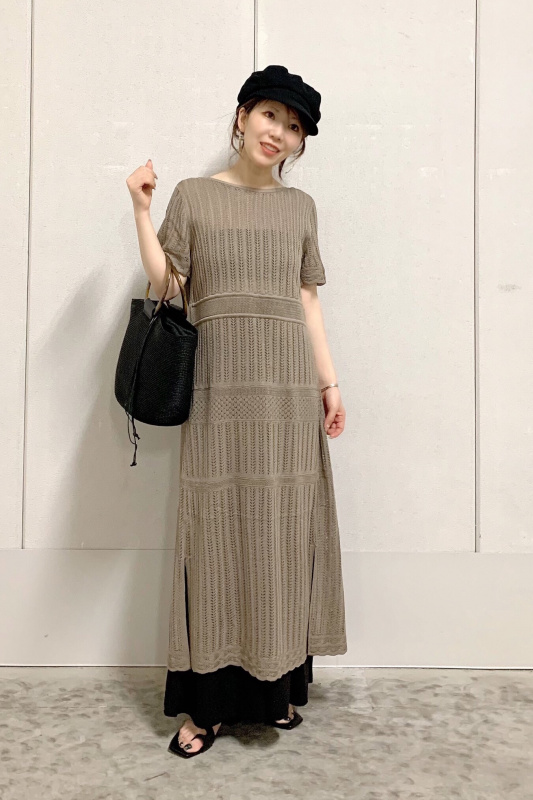 エアリーイージーワイドアンクルパンツ」のレディースのコーディネート