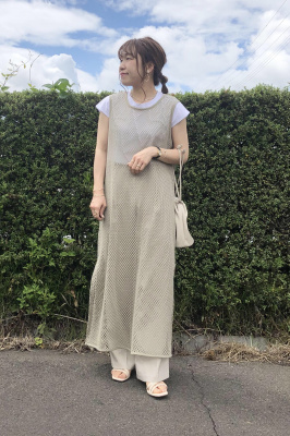 Gu公式 メッシュワンピース ノースリーブ ファッション通販サイト