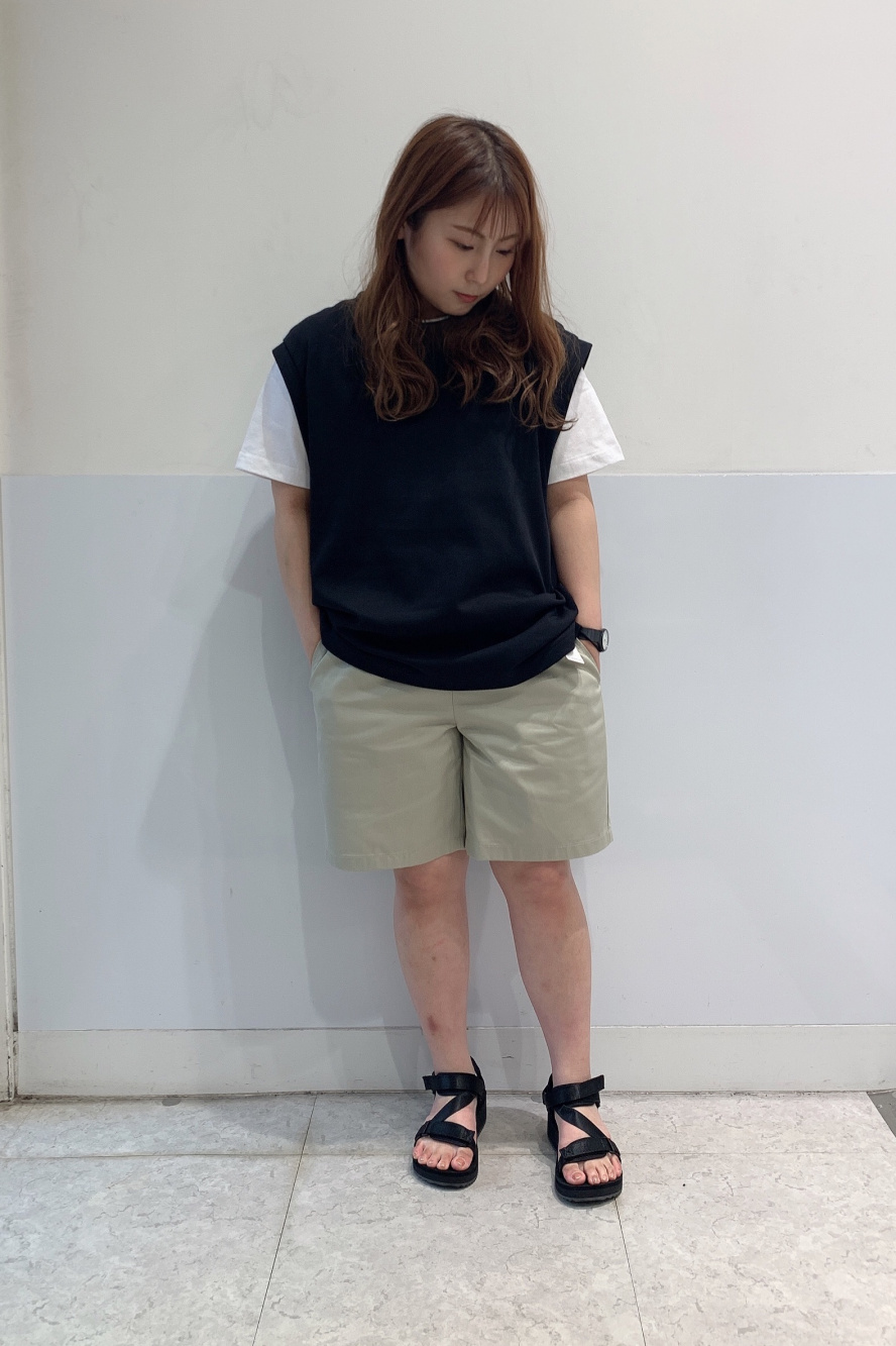 ショートパンツに合う[ヘルノ]クルーネック コットン半袖Tシャツ コットンクルーネックT(半袖)、シェフショーツ(セットアップ可能