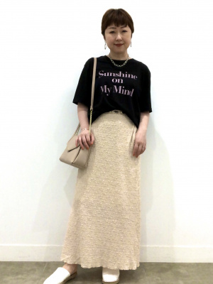 けー GU公式 | ランダムシャーリングフレアスカート