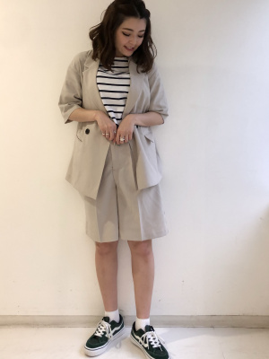 GU公式 | テーラードハーフスリーブジャケット(セットアップ可能)